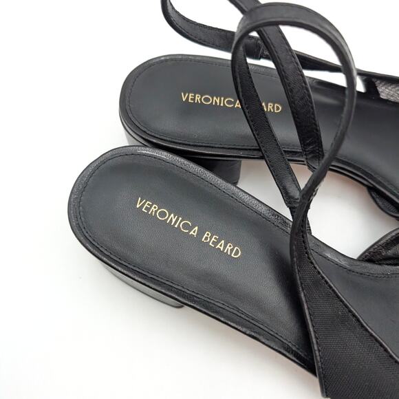 Veronica Beard Cecile Sling Mesh Slingback Pumps Women's Black Size US10M EU41 - Picture 11 of 12